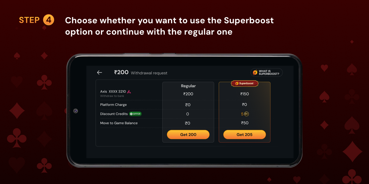 Choose Superboost or Regular option